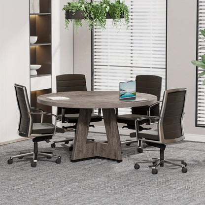 Eettafel – Dinertafel – Tafeltje – Keukentafel – Ronde Tafel – 119 cm Diameter – Ruimtebesparend MDF & Spaanplaat