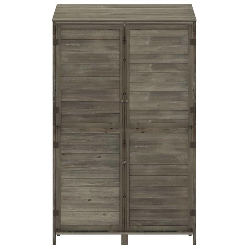 Tuinkast – Tuinberging – Opbergkast – Buitenopslag – Tuinkasten Antraciet – Hoogwaardig Vurenhout – Compact 102x52x174,5 cm