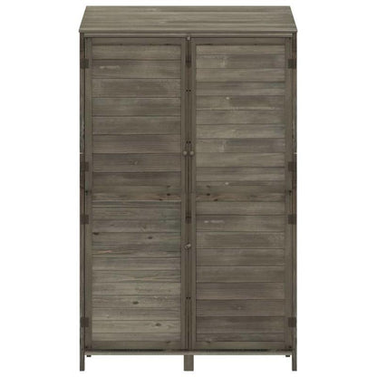 Tuinkast – Tuinberging – Opbergkast – Buitenopslag – Tuinkasten Antraciet – Hoogwaardig Vurenhout – Compact 102x52x174,5 cm