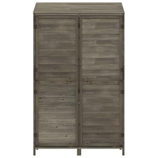 Tuinkast – Tuinberging – Opbergkast – Buitenopslag – Tuinkasten Antraciet – Hoogwaardig Vurenhout – Compact 102x52x174,5 cm