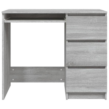Bureau – Computertafel – Schrijftafel – Werkbureau – Laptoptafel – Grijs Sonoma Eiken – Compact 90x45x76 cm – Duurzaam Hardhout