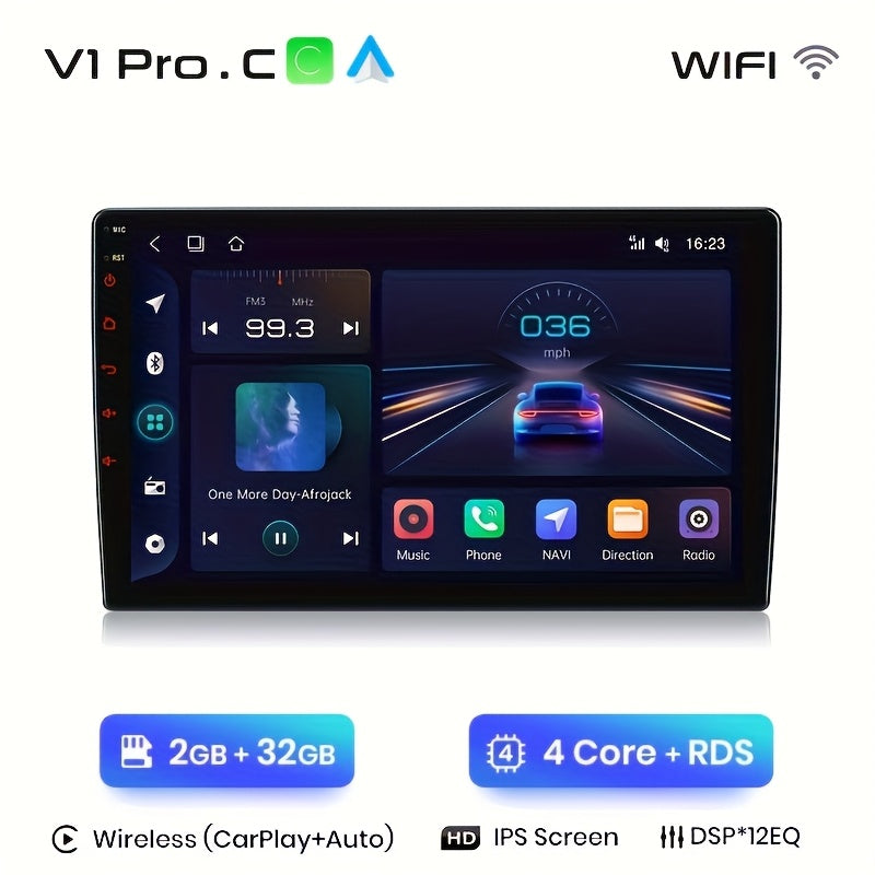 Smart Multimedia Systeem – Auto Radio – 2 Din Speler – GPS Navigatie – Car Player – WiFi Variant – 9 Inch IPS HD Scherm – Draadloze Android Auto