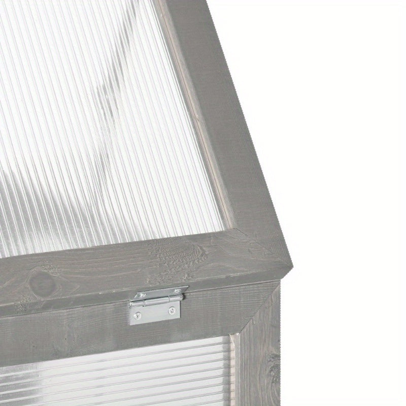 Kweekkas – Broeikas – Tuinkas – Kweekbak – Serre – 3 Lagen – Polycarbonaat Weerbestendig – Sterk Frame Met 15 kg Draagvermogen Per Plank – Donkergrijs