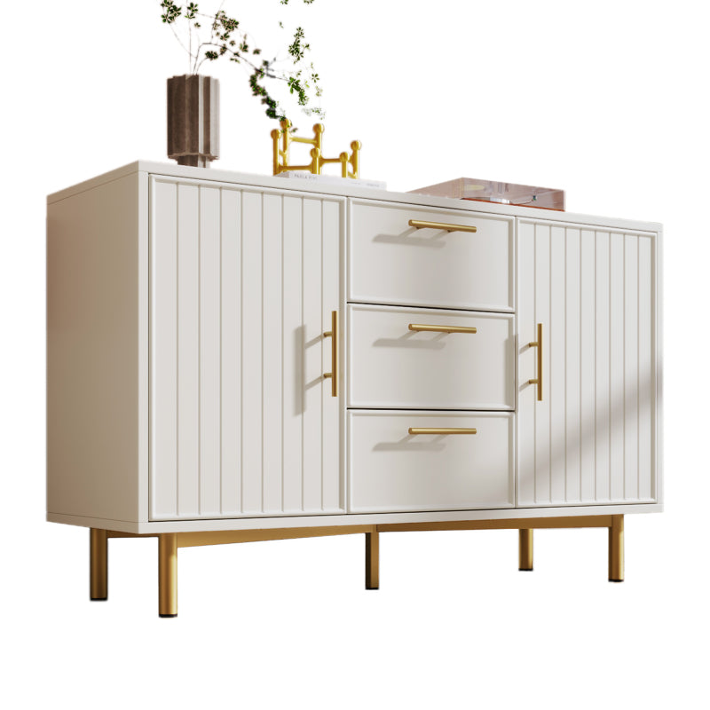 Kledingkast – Garderobekast – Opbergkast – Dichte Kast – Slaapkamerkast – Wit – 2 Deuren & 3 Lades – Metaal & Spaanplaat – Compact 75x120x40 cm