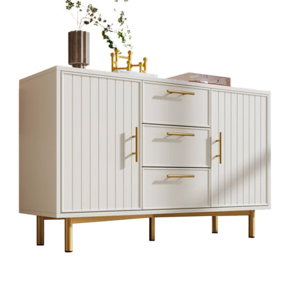 Kledingkast – Garderobekast – Opbergkast – Dichte Kast – Slaapkamerkast – Wit – 2 Deuren & 3 Lades – Metaal & Spaanplaat – Compact 75x120x40 cm