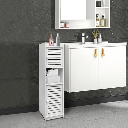 Medicine Cabinets, Narrow Bathroom Cabinet (22x20x75cm) - Multi-Door Storage for TP, Medicine & Cosmetics