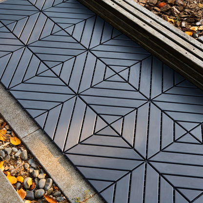 54-delige Kunststof Vloertegels – Interlocking Terrastegels – Balkon Tegels – Patio Tegelvloer – Buiten Vloerplanken – Waterdicht PP Materiaal – Gemakkelijk Klik Systeem