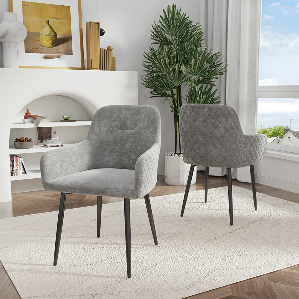 Scandinavische Velvet Fauteuil – Lounge Stoel – Woonkamerstoel – Sofa Stoel – Zetel – Grijs – Compact 64x60x70 cm – Kunsthout Frame