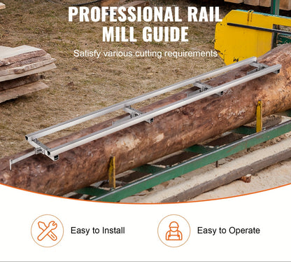 railsysteem slijptol – geleidingsrail zaagsysteem – kettingzaag geleiderail – houtzaag geleidingssysteem – zaagmal rail – aluminium constructie – 274 cm lengte – verstelbaar en stabiel