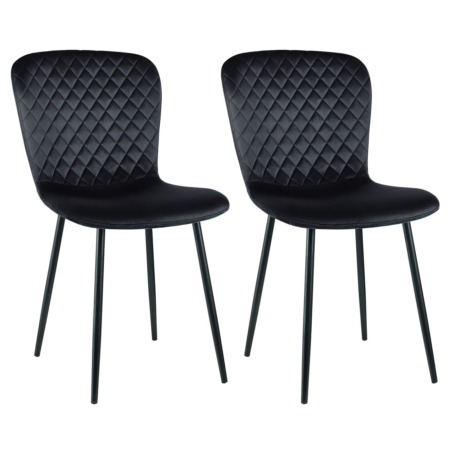Eetkamerstoel – Dining Chair – Kuipstoel – Stoel – Fauteuil – Set van 2 – Velvet Bekleding – Metalen Onderstel – 86x58x45 cm – Comfortabel & Duurzaam