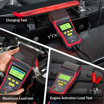 Accu Tester – Batterij Analyzer – Auto Accu Checker – Load Tester – Spanningstester – 99% Nauwkeurigheid – Geschikt Voor 12V & 24V voertuigen