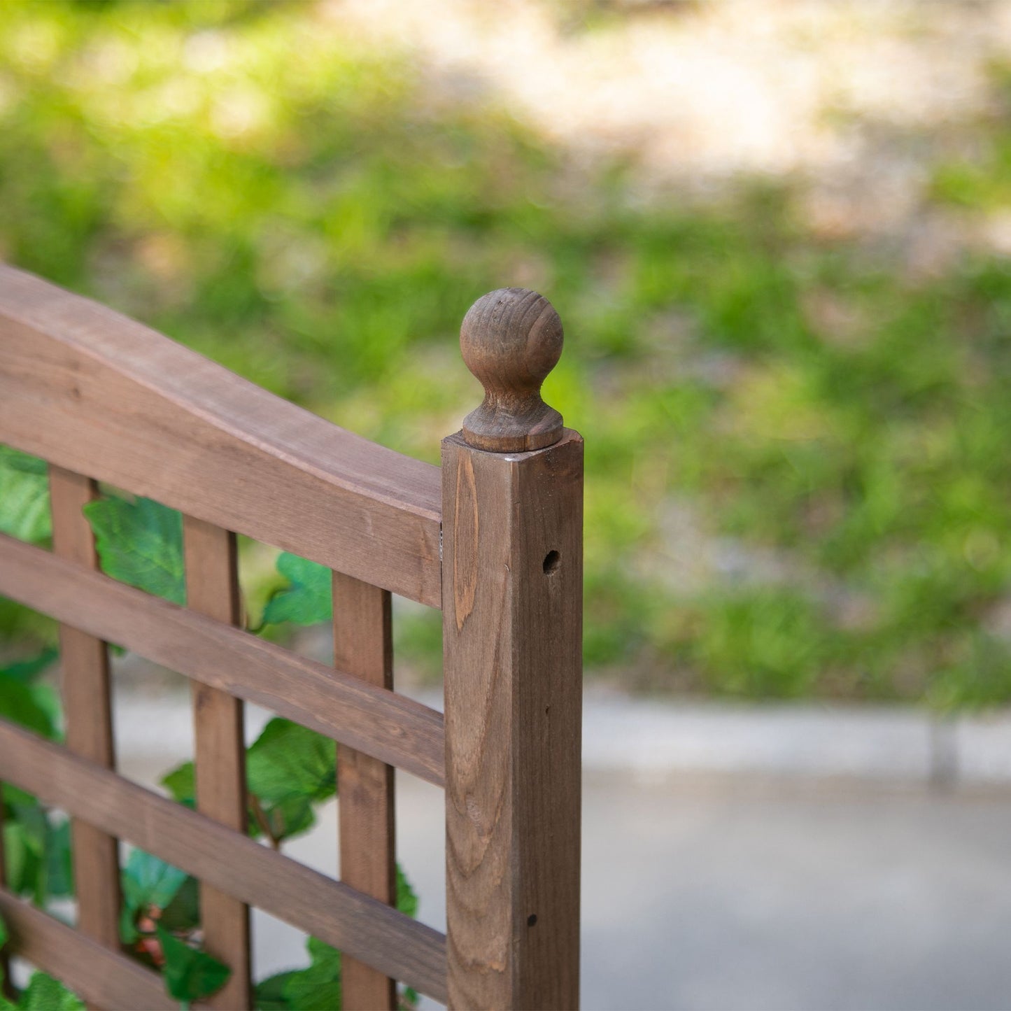 Bloembak – Plantenbak – Bloempot – Plantenbak Met Latwerk – Tuinbak – Houtlook – 64x28x120 cm – Inclusief Irrigatie-inzetstukken