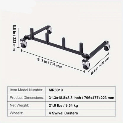 Hydraulische Autodoorrijwagen – Autodoilift – Auto Dolly Trolley – Auto Verrijwagen – Voertuig Tilwagen – Stevig Metalen Frame – Vier Dollies Tegelijk Optillen