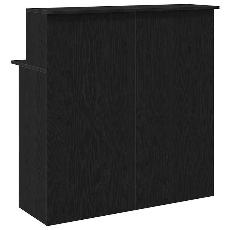 Bureau – Werkplek – Schrijftafel – Ontvangstbalie – Computertafel – Zwart – Stevig Hardhout – Ruim Werkblad met Opbergruimte