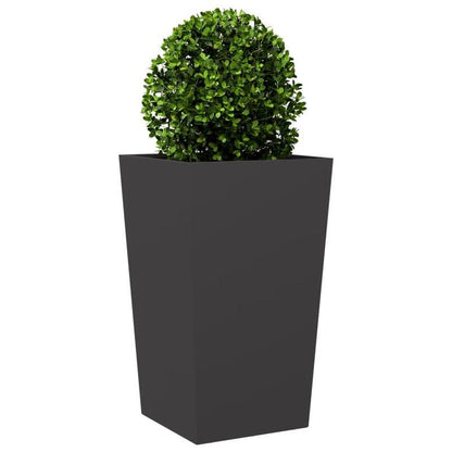 Plantenbak – Bloembak – Plantenpot – Bloempot – Zwarte Stalen Set – 45x45x75 cm – Robuust & Weerbestendig