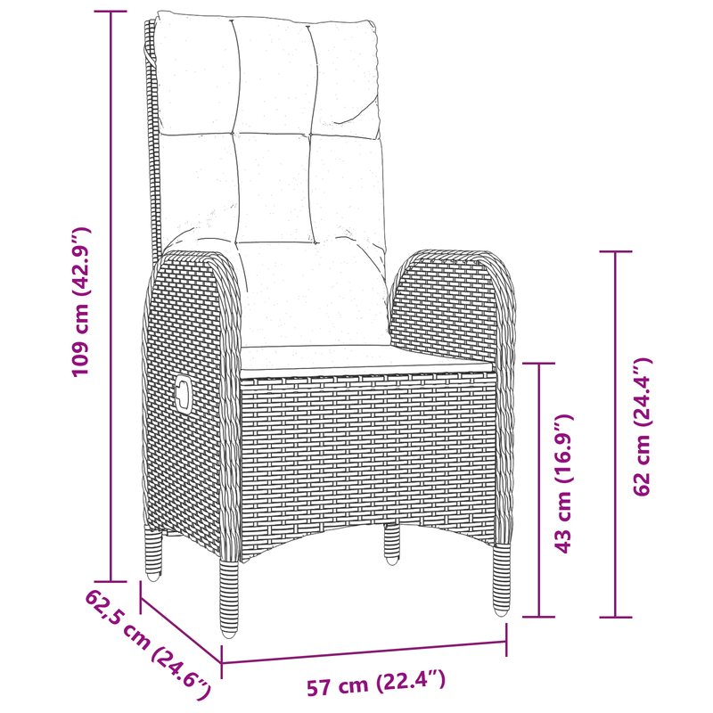 5-Delige Tuinset – Tuinmeubelset – Terrasmeubel – Buitenstoelenset – Poly-Rattan Loungeset – Zwart – Weerbestendig Rattan Frame – Afneembaar Kunststof Tafelblad