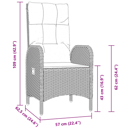 5-Delige Tuinset – Tuinmeubelset – Terrasmeubel – Buitenstoelenset – Poly-Rattan Loungeset – Zwart – Weerbestendig Rattan Frame – Afneembaar Kunststof Tafelblad