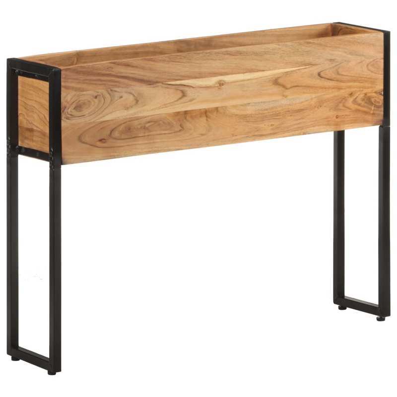Bloemrek – Plantenrek – Bloemenstandaard – Plantenhouder – Plantenbak – Massief Acaciahout – Weerbestendig – 90x20x68 cm
