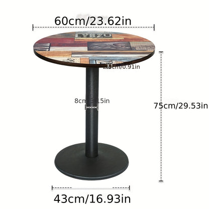 60x60x72cm Round Pedestal Table - 4-Seater Commercial Grade Solid Wood Modern Round Dining Table with Sturdy Central Base, Space-Saving Design for Restaurants, Cafes, Bistros & Home Use - Ideal for Small Spaces, Durable & Eas