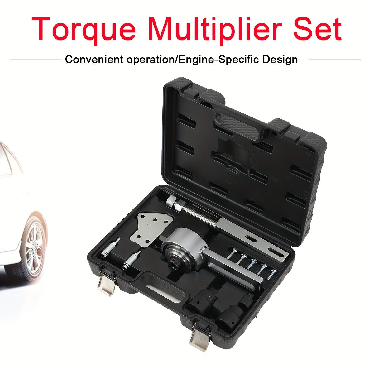 Torsievermenigvuldiger Set – Momentsleutel Versterker – Krachtversterker – Draaimomentvergroter – Momentvermenigvuldiger – Lagerstaal – Geschikt Voor Ford Motoren – Precisie Montage