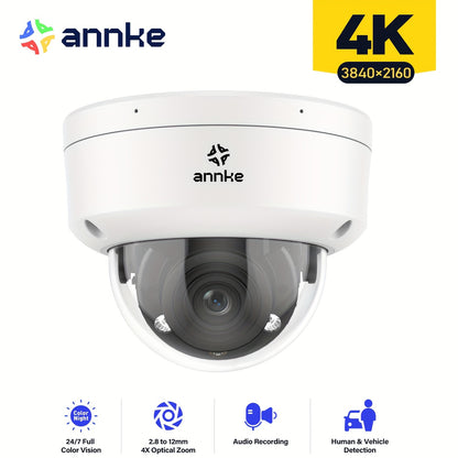 Beveiligingscamera – IP Camera – Camerabewaking – Buitencamera – Surveillance Camera – 4K Ultra HD Resolutie – 4x Optische Zoom – Full Colour Nachtzicht – Persoons- en Voertuigdetectie – Ingebouwde Microfoon