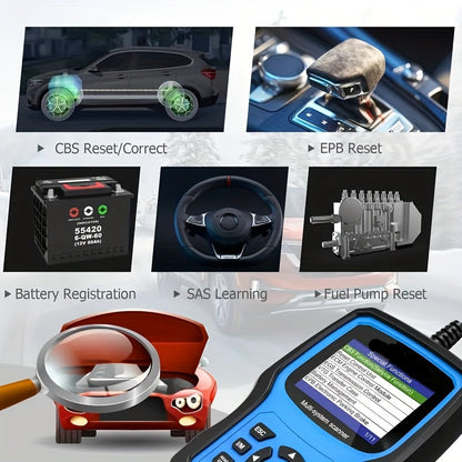 OBD2 Diagnoseapparaat – Foutcode Scanner – Auto Scanner – Diagnoselezer – Auto Diagnose Tool – Volledige Systeemdiagnose Voor VAG – EPB Reset & Accuregistratie Zonder Batterij
