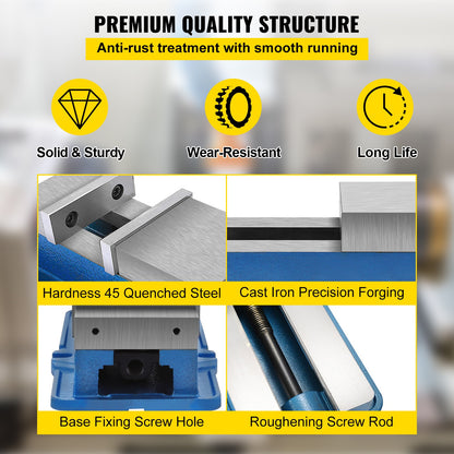 Werkbankklem – Tafelklem – Bankschroef – Klem – Montageklem – Metaal – 15 cm Bekbreedte – Stevige Metalen Constructie
