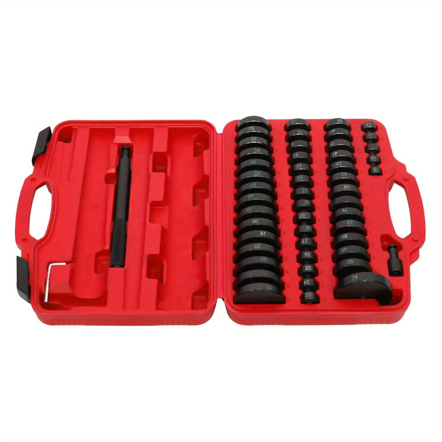 Montageplaatset Lagerpers – Drukplaten Set – Businstallatie Gereedschap – Pershulpmiddelen – Lagers Installeren – Duurzaam Koolstofstaal – Inclusief Slagpen en Adapter – Robuust & Precisie