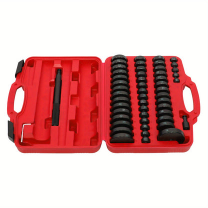 Montageplaatset Lagerpers – Drukplaten Set – Businstallatie Gereedschap – Pershulpmiddelen – Lagers Installeren – Duurzaam Koolstofstaal – Inclusief Slagpen en Adapter – Robuust & Precisie
