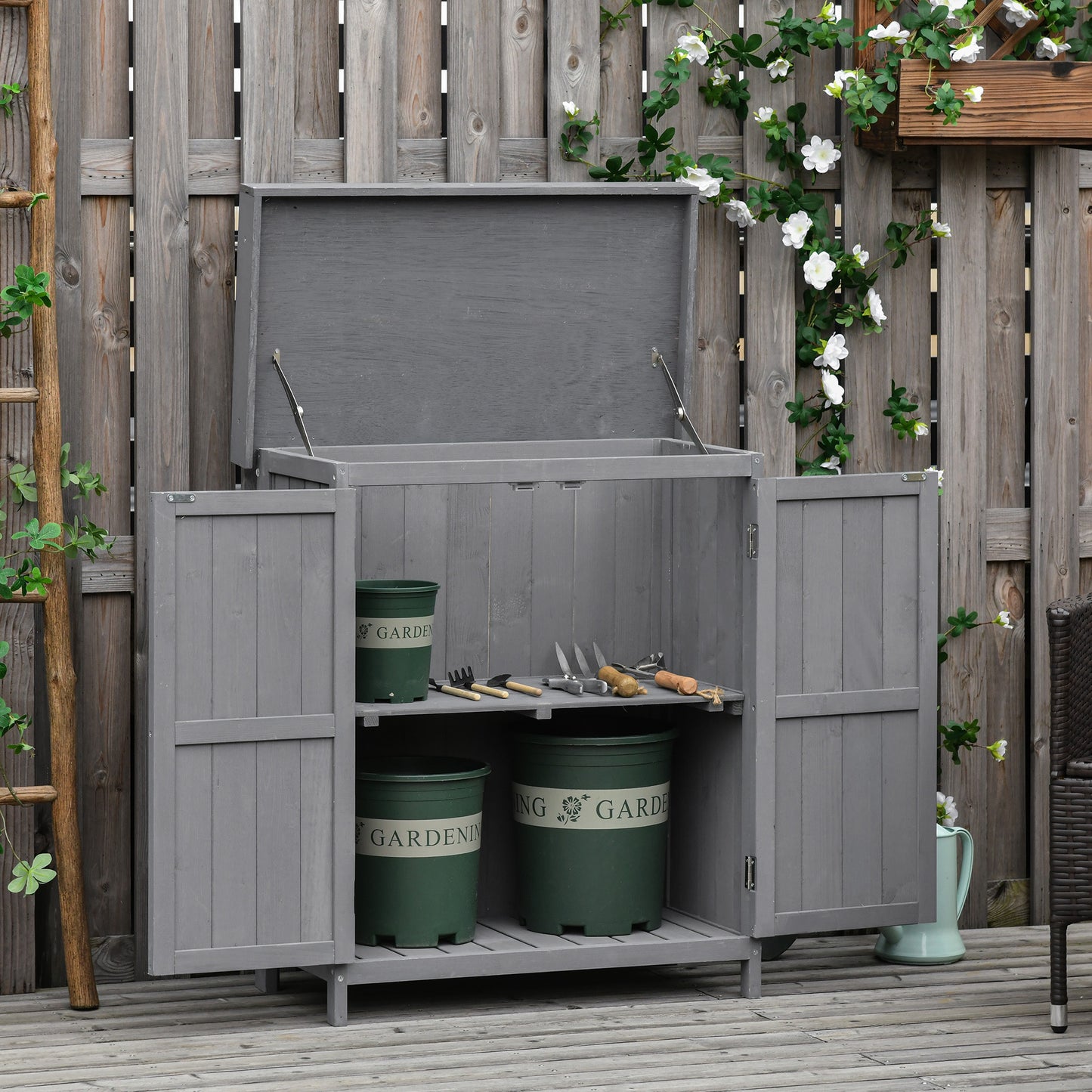 Tuinkast – Tuinkastje – Tuinschuur – Tuinberging – Buitenkast – Massief Vurenhout – Waterafstotend Dak Met Bitumenlaag – Compact 74x43x88 cm