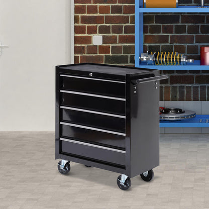 Gereedschapswagen – Gereedschapskist – Werkplaatswagen – Gereedschapskast – Gereedschapstrolley – 5 Laden Afsluitbaar – Stalen Frame Met Poedercoating