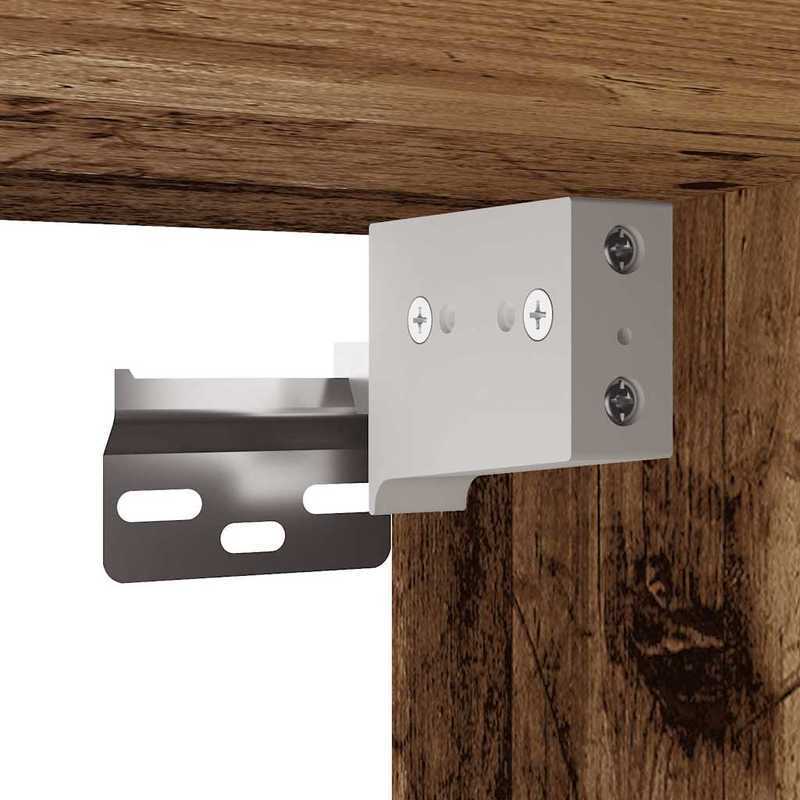 Badkamerkast – Badkamermeubel – Opbergkast – Wandkast – Kast Braun – Ruimtebesparend – Vochtbestendig MDF – Rustieke Houtlook – 100x25x40 cm – Eenvoudige Montage