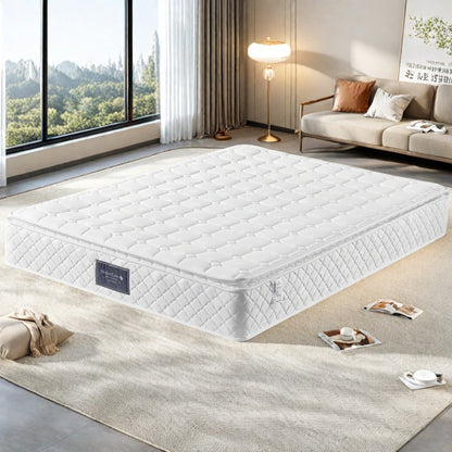Hybrid Matras 160x200 cm – Pocketvering Matras – Traagschuim Matras – 7-Zones Matras – Medium Stevig Matras – 25 cm Dik – Ademend & Bewegingsisolatie