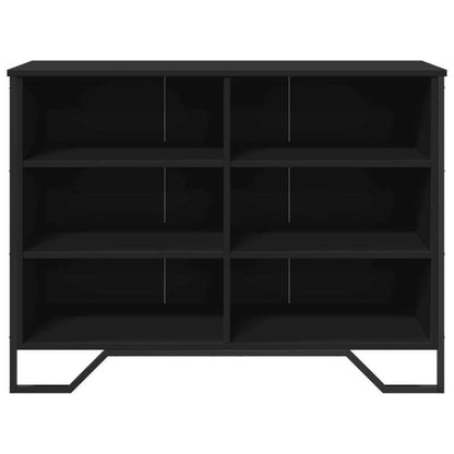 Sideboard 101x35.5x74.5cm Processed Wood Black Practical and removable
