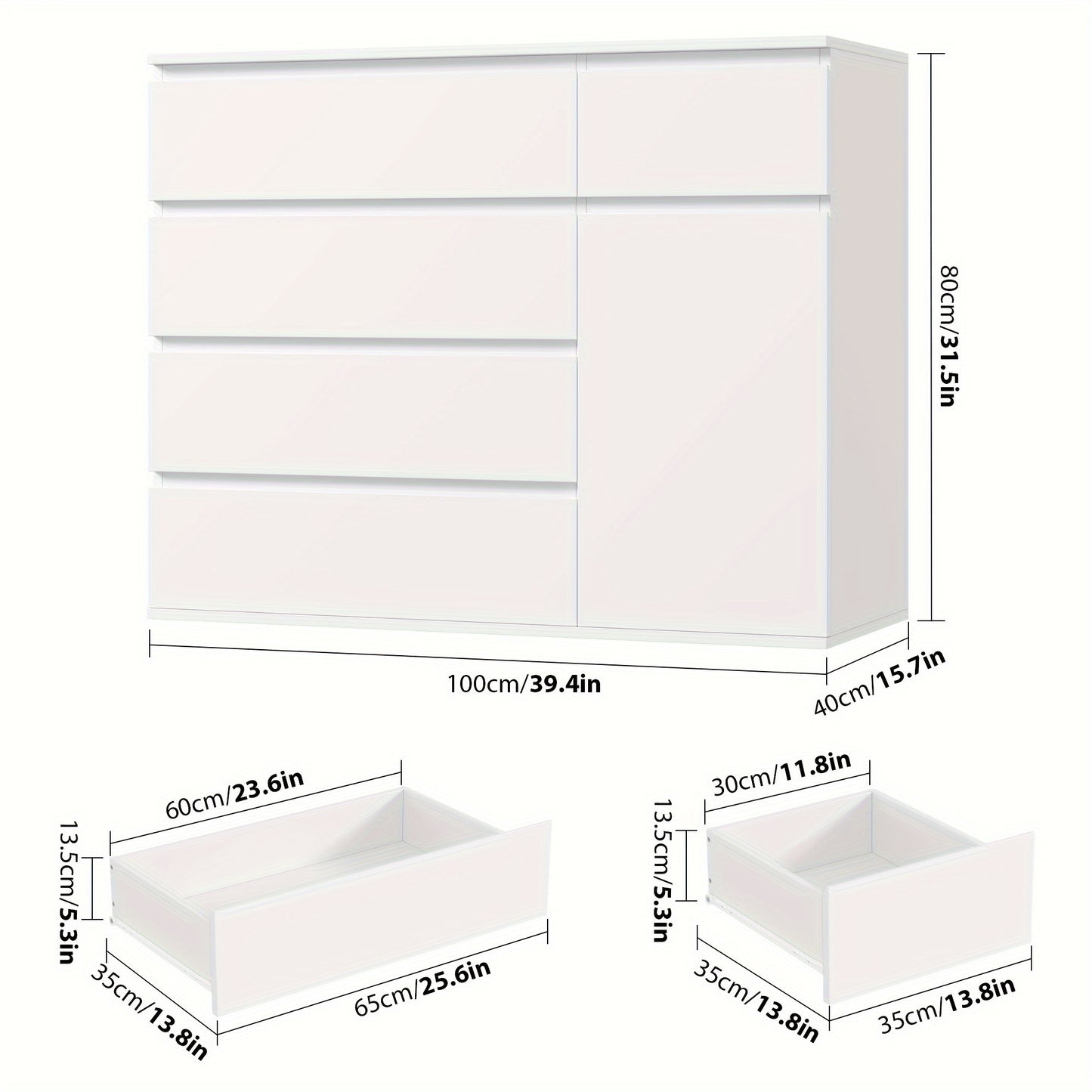 Modern Kastje – Ladekast – Opbergkast – Dressoir – Kast Met Deuren –  Compact 69 cm Hoog – MDF En Hardhout