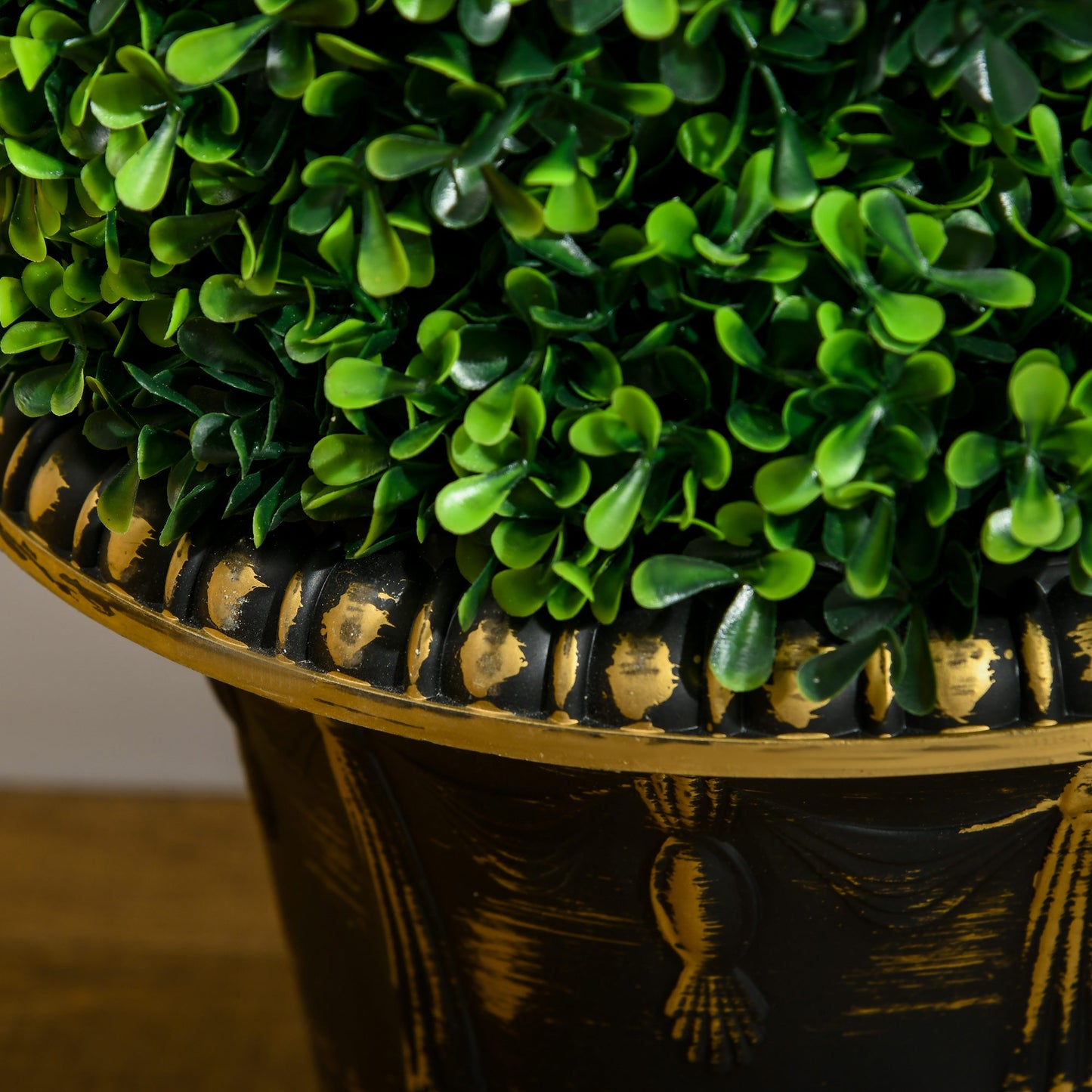 Kunstplanten Spiraalvormige Buxus – Kunstboom – Nepplant – Decoratieplant – Groen – Set van 2 – 90 cm Hoog – Inclusief Potten – Onderhoudsvrij