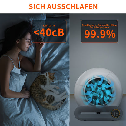 Automatische Zelfreinigende Kattenbak – Slimme Kattenbak – Zelfreinigende Kattenbak – Kattenbak Met App – Automatische Kattenbak – Groot 68L + 9L Afvalcontainer – Geurverwijdering & 2.4G WiFi App-bediening