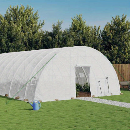 Kas – Tuinkas – Kweekkas – Broeikas – Glazen Kas – Wit Stalen Frame – 36 m² Ruimtelijk – 6x6x2,85 Meter Hoog