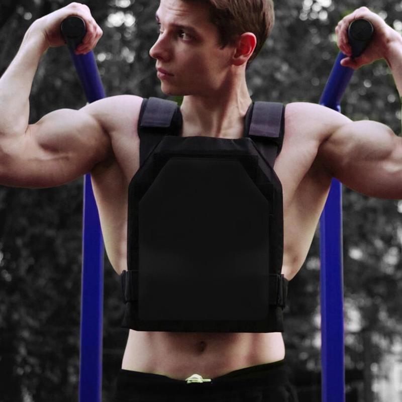 Weighted Vest with 2 High-Quality Steel Weight Plates, 6.58 kg Each | Ergonomically Designed for WOD, Strength Training, Running, and Fitness, Zipper Closure, Canvas Material