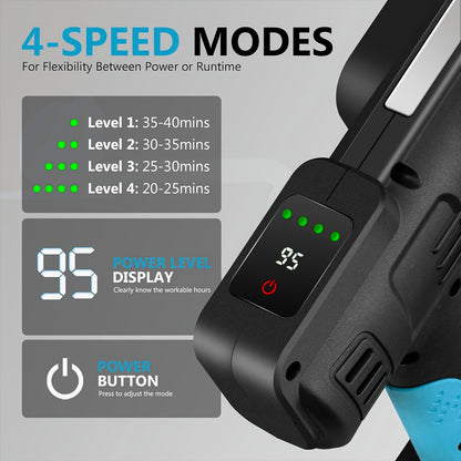 Hogedrukreiniger – Hogedrukspuit – Accu Hogedrukreiniger – Draadloze Hogedrukreiniger – 6-in-1 Multifunctionele Sproeikop – 3500W Brushless Motor – 200 Bar Krachtige Waterdruk