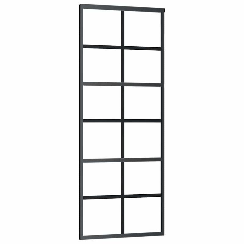 Sliding door met seizure 76x205cm ESG-glass en aluminium Practical, removable, suitable for all seasons