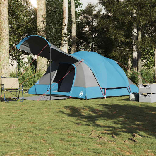 Familietent – Kampeertent – Outdoor Tent – Waterdichte Tent – Gezinstent – Polyester Met PU-Coating – Lichtgewicht Glasfiber Frame – Blauw