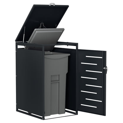 Afvalcontainer – Afvalbak – Vuilnisbak – Afvalopslag – Afvalkluis – Metalen Afvalbak Buiten – Afsluitbare Deuren – Weerbestendig 65x80x115 cm