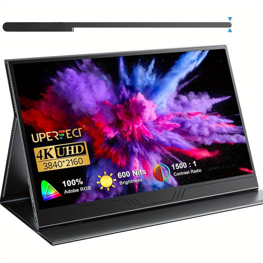 Portable Monitor – Draagbaar Scherm – USB-C Monitor – 4K UHD Scherm – Touchscreen – 15,6 Inch – 600 Nits Helderheid – 100% AdobeRGB Kleurbereik