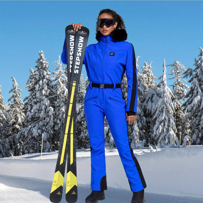 Ski Overall Dames – Skipak – Skipak Dames – Ski Jumpsuit – Snowboardpak – Royal Blue XS – Volledig Gevoerd – 100% Polyester Met Stretch