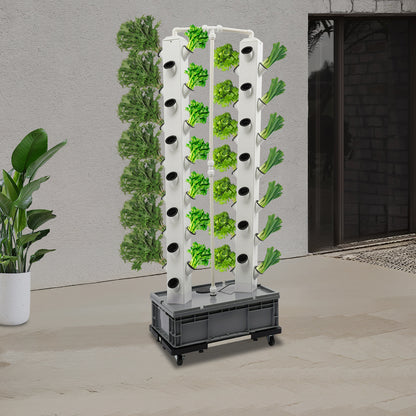 Hydroponic Tuinieren – Verticale Groei Toren – Hydroponisch Kweekstation – Watercultuur Systeem – Planten Kolom Toren – Compact Designerformaat – Duurzaam PP Materiaal
