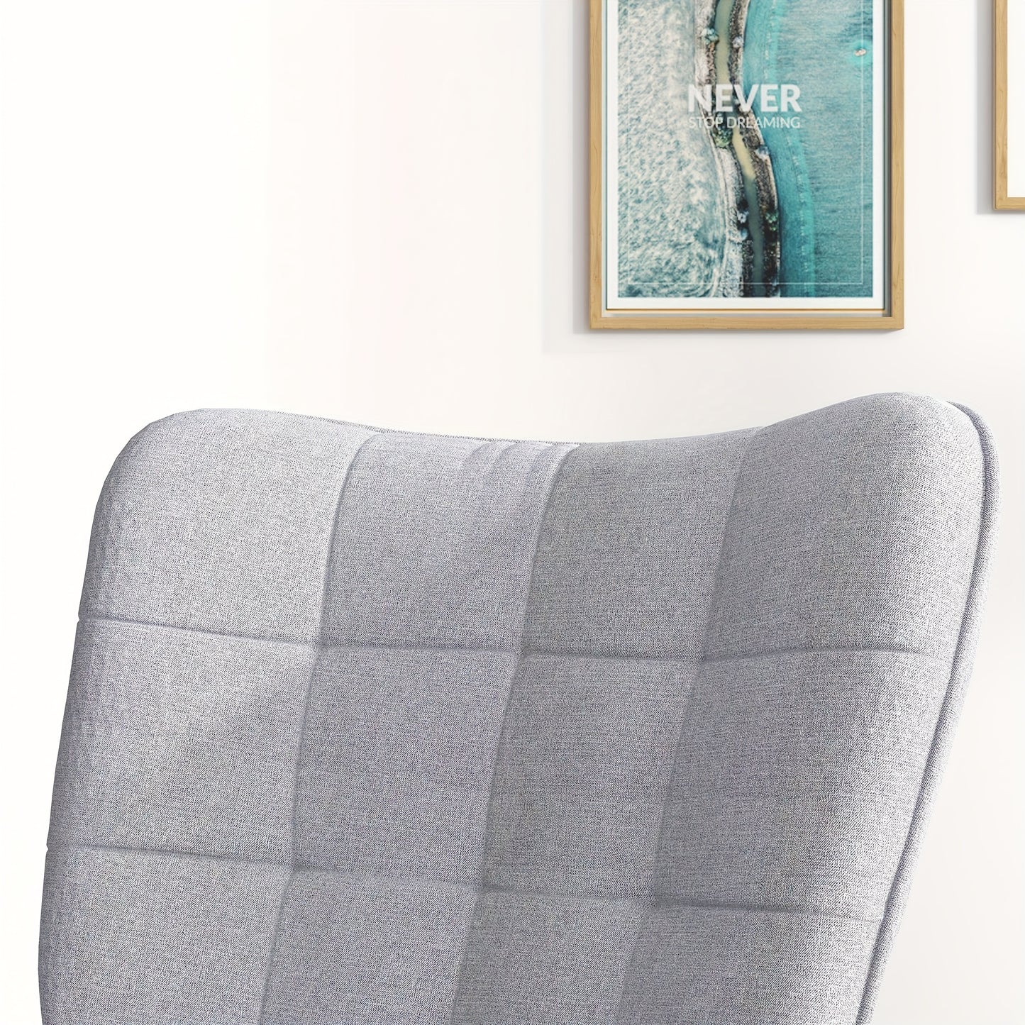 Schommelstoel – Lounge Chair – Relaxstoel – Fauteuil – Armstoel – Katoen Linnenmix – Draagvermogen 130 kg – Lichtgewicht en Comfortabel