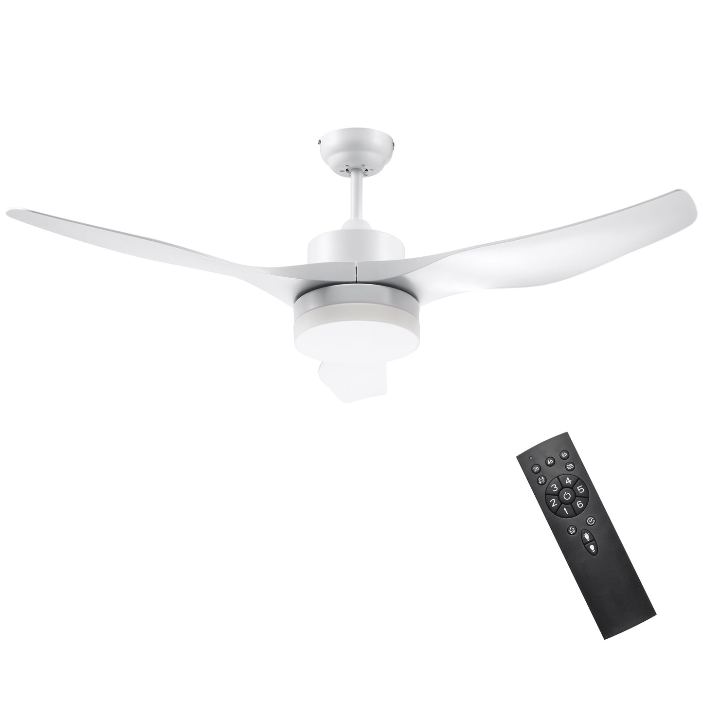 Plafondventilator – Ventilator Plafond – Plafondlamp – Verlichting – LED Lamp – Wit – Afstandsbediening – Timerfunctie