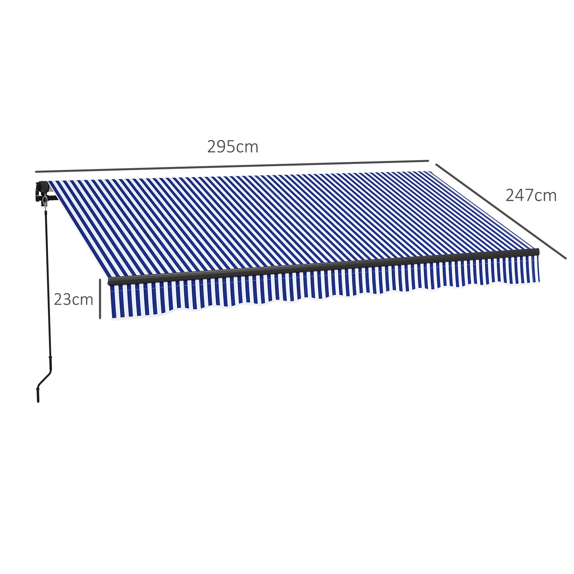 Verstelbare Balkonzonwering –  Luifel - Terraszonwering – Schaduwdoek – Zonnescherm – Aluminium Frame – UV30+ Bescherming - QUORE