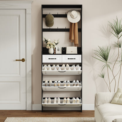 Halmeubel – Entree Organizer – Schoenkast – Kapstok – Opbergkast – Ruimtebesparend Design – Duurzaam Niet-Houten Materiaal